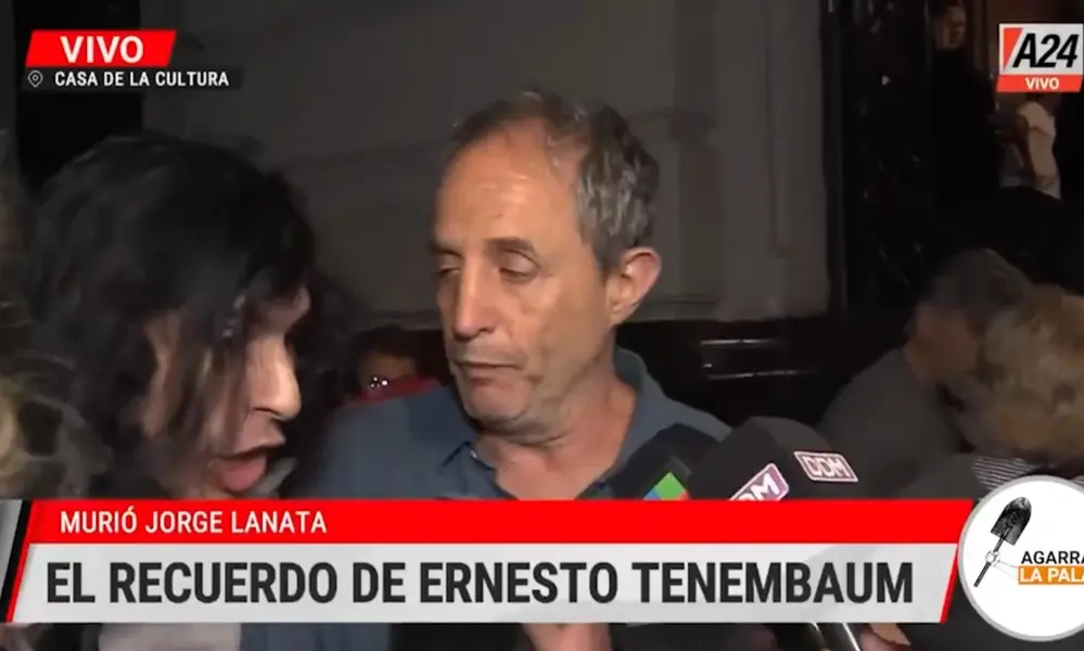 “El Mundial fue un robo”: insólito personaje irrumpió durante el velorio de Jorge Lanata (video)